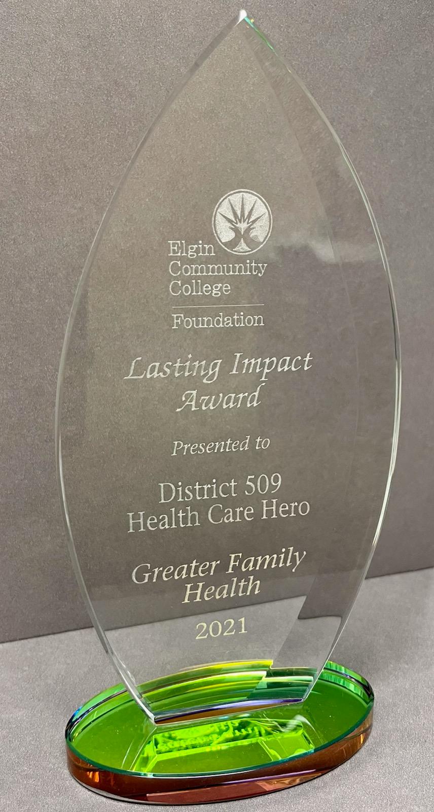 Lasting Impact Award for Greater Family Health
