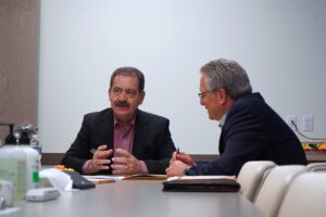 Congressman Garcia Speaks with Bob Tanner, Greater Family Health's President and CEO